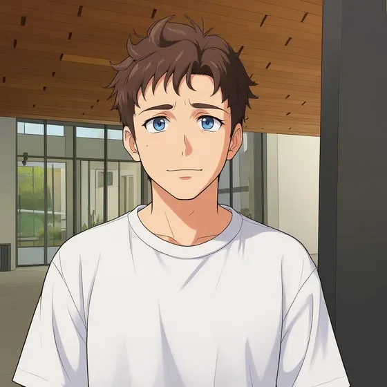 The same photo in the Anime style